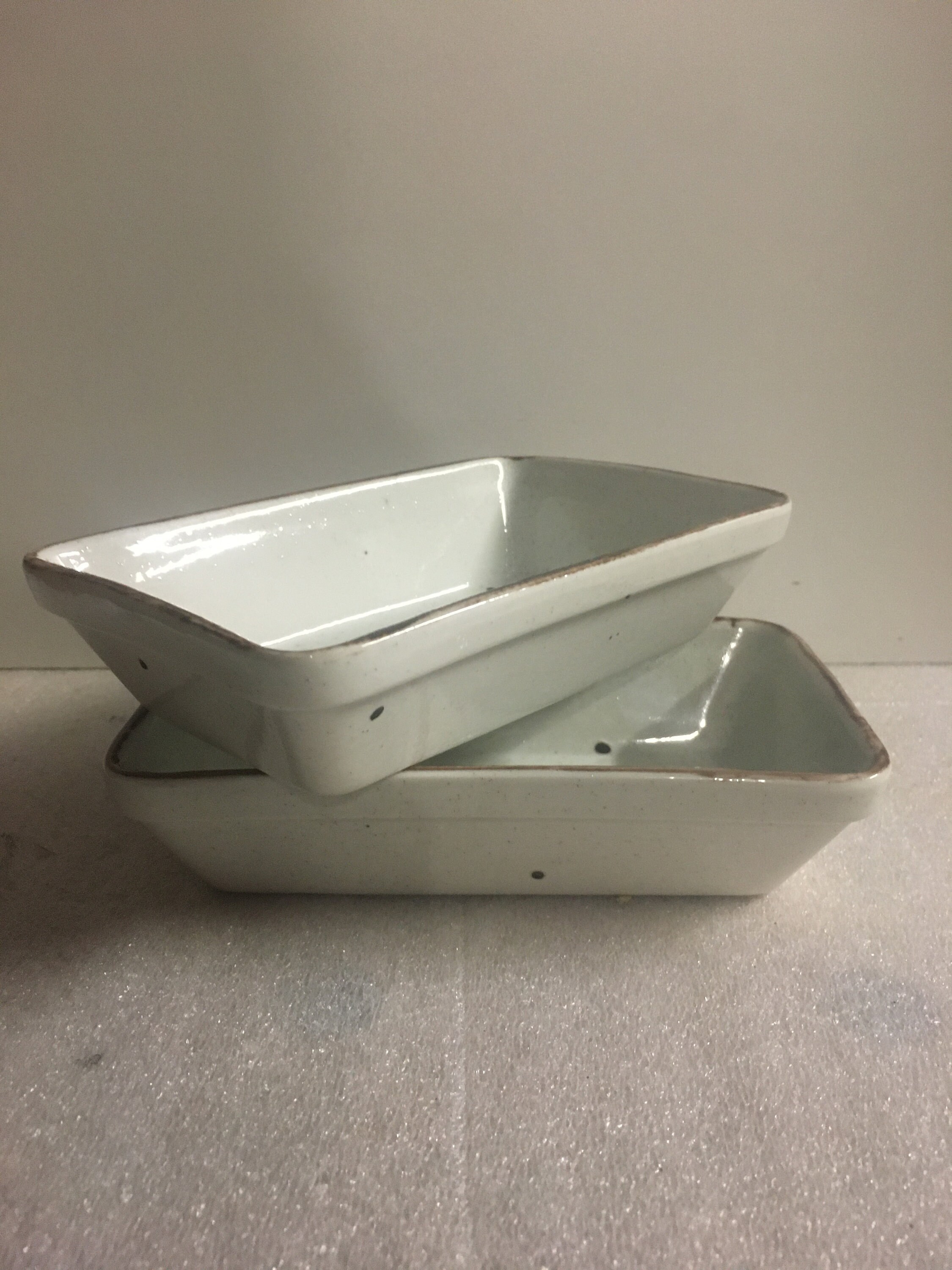 Paire de Ravier Sarreguemines Ancien Vaisselle Français Vintage Antique