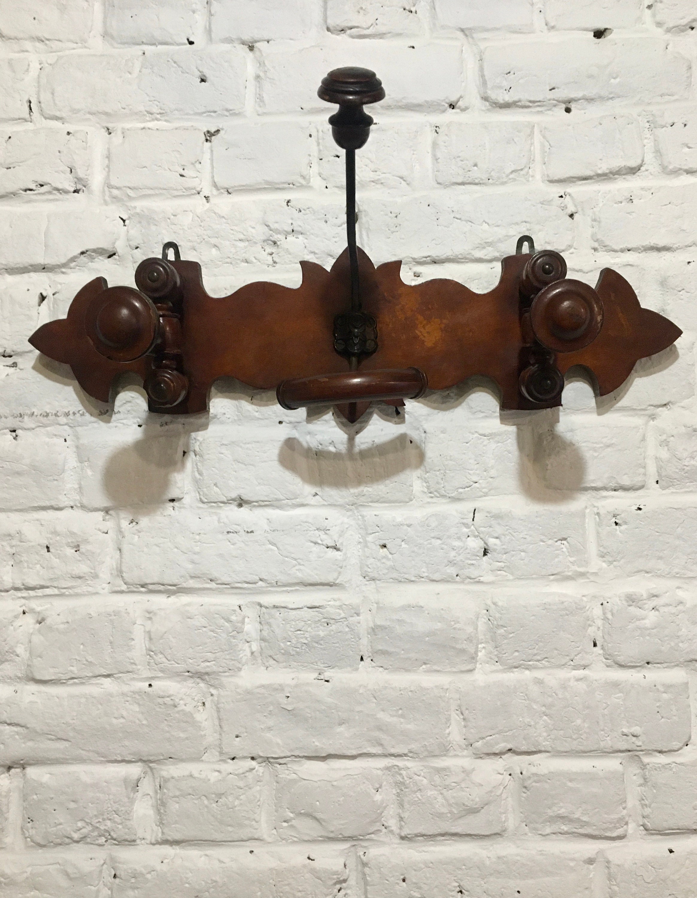 Porte Manteau Bois Ancien Français Vintage Patère