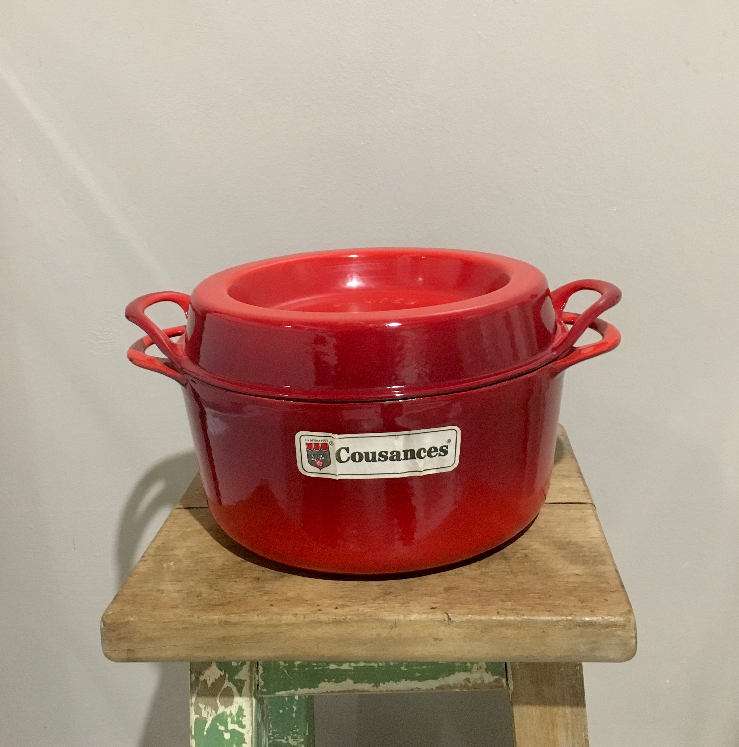 Cocotte Doufeu Cousance Le Creuset Français Vintage Fonte Émaillée