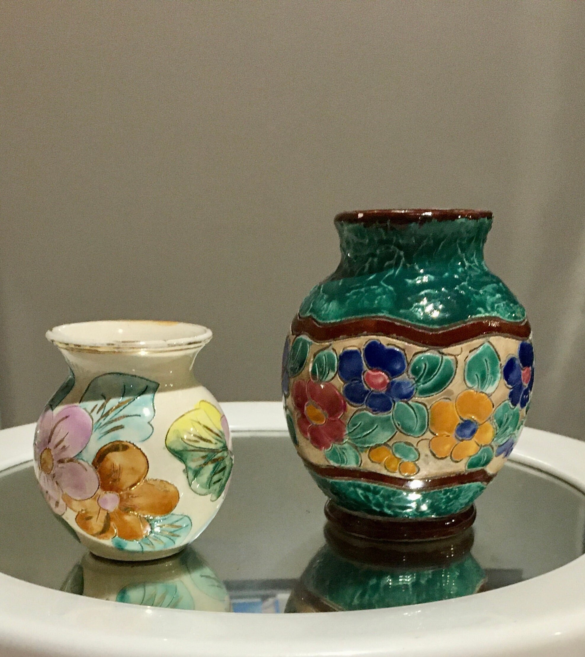 Ensemble Vases Vallauris Massier Ancien Vintage Français