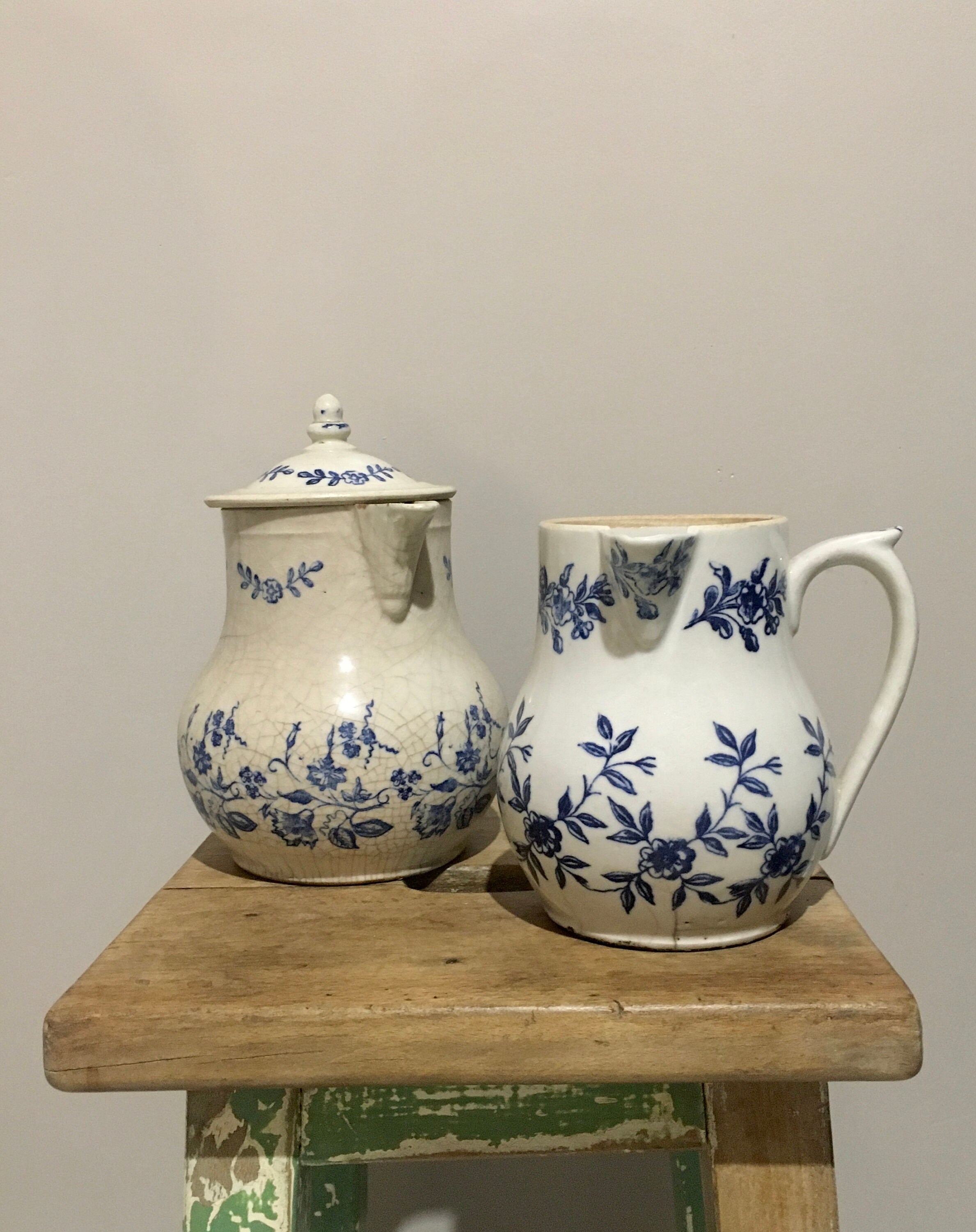 Ensemble Pichet/Verseuse Saint Vallier | Saint Uze Vintage France Campagne 1900