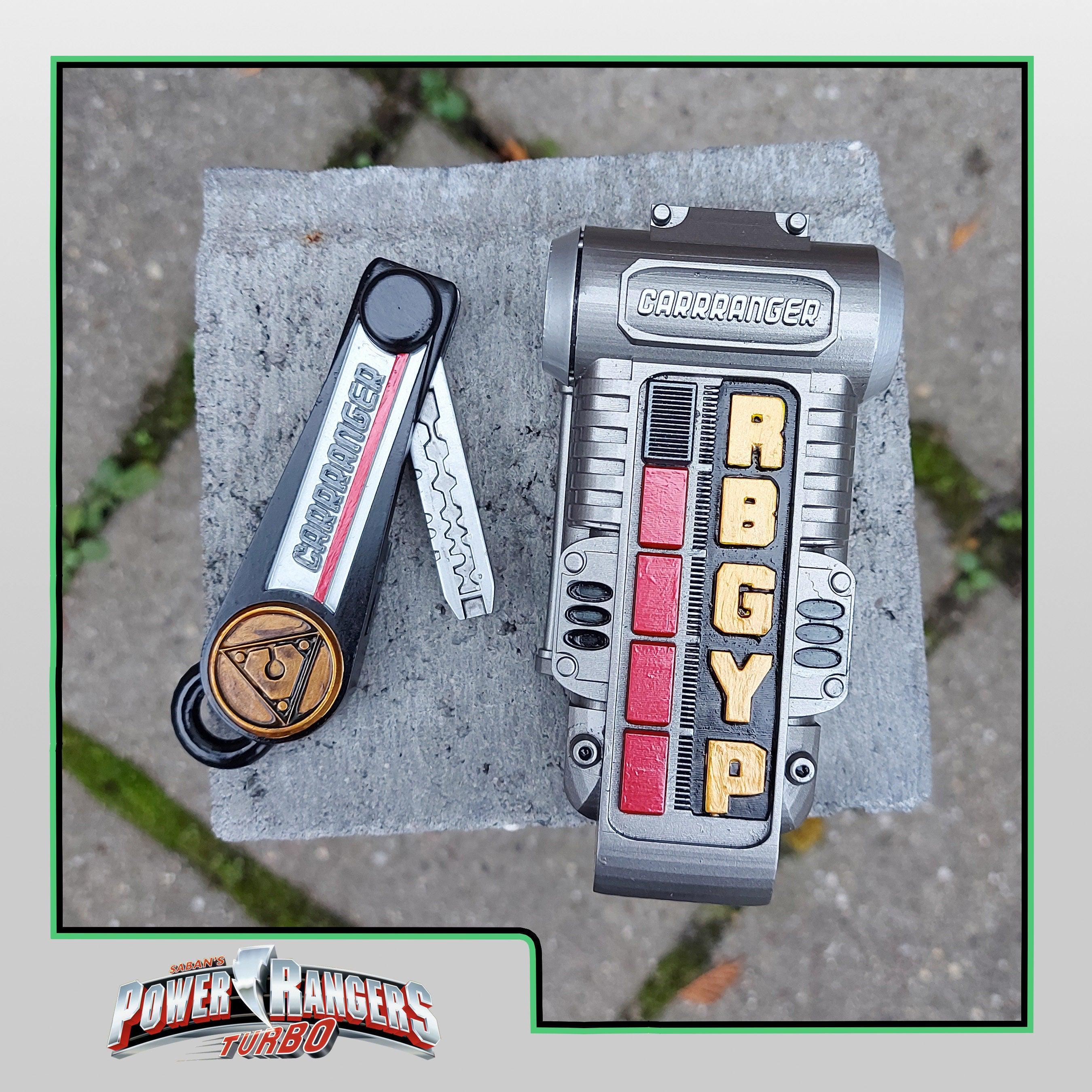 3D Printed & Painted Power Rangers Turbo Morpher / Carranger