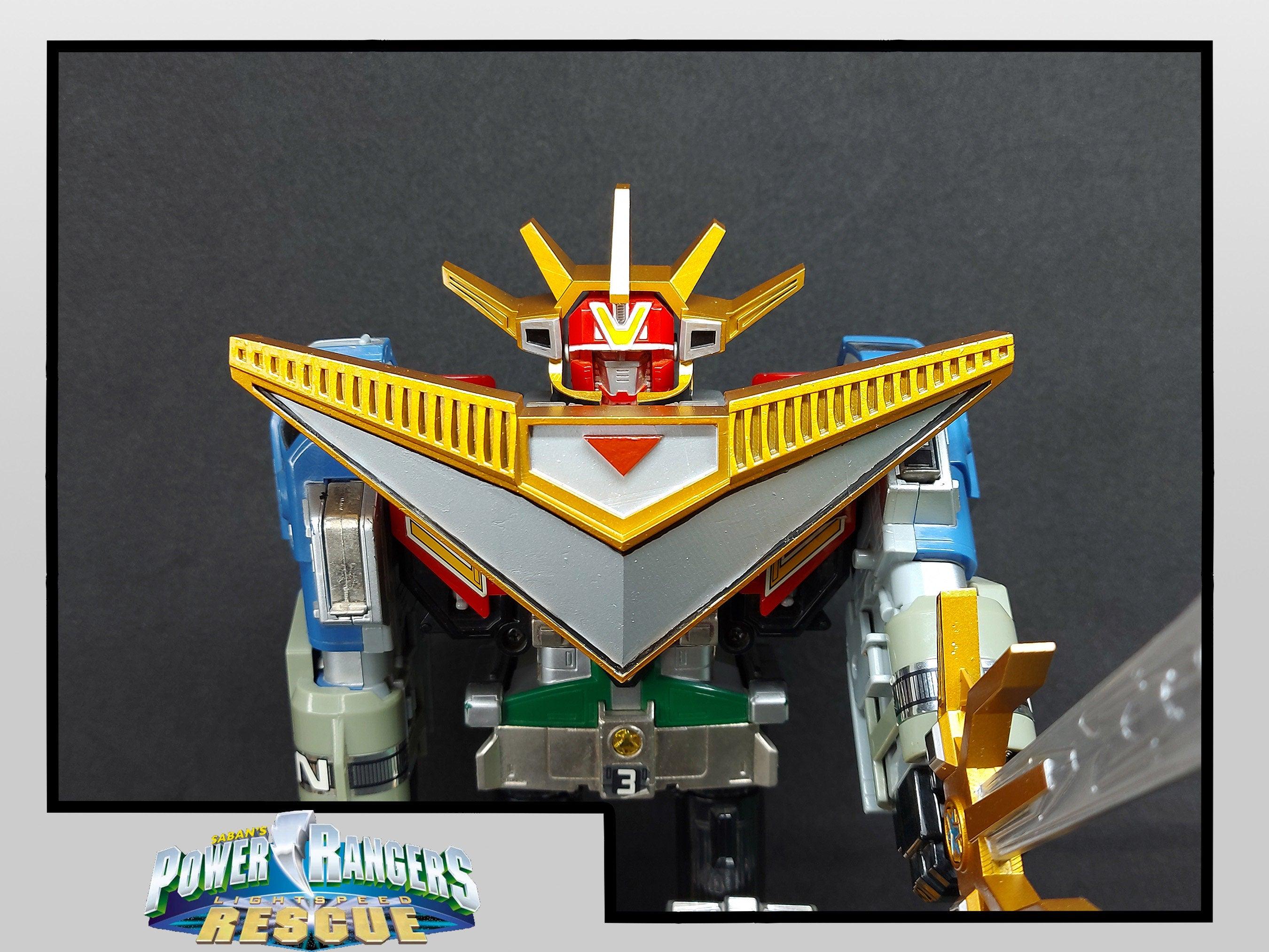Playset Power Rangers Lightspeed Rescue - Megazord Deluxe Micro - 2001 - Neuf