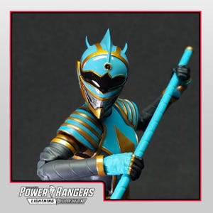 Boom Comics Power Rangers - Lightning Collection Blue Death Ranger Painted Helmet | Created by Heroic Studios