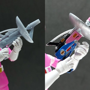 Power Rangers In Space - Combined Weapons | Quadro Blaster | Astro Axe | Lunar Lance | Satellite Stunner | Star Slinger | Spiral Saber