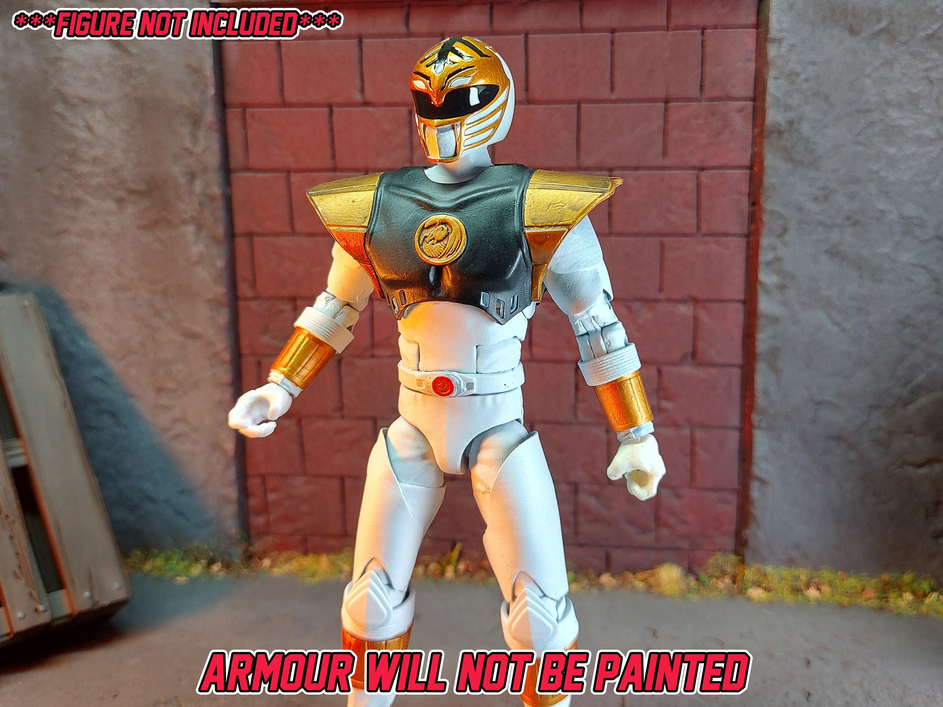 POWER RANGERS Mighty Morphin WHITE NINJA RANGER (Twirling Action