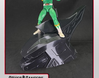 Mighty Morphin Power Rangers Lightning Collection Dragon Zord Figure Display Stand - 3D Printed | Diorama