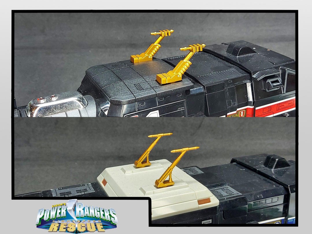 Recue Power Rangers Power Rangers Lightspeed Rescue Deluxe Supertrain Megazord 3D Printed ...