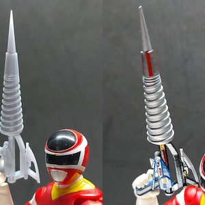Power Rangers In Space - Combined Weapons | Quadro Blaster | Astro Axe | Lunar Lance | Satellite Stunner | Star Slinger | Spiral Saber