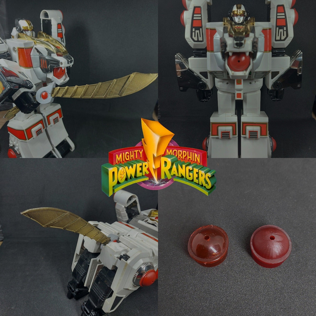 Mighty Morphin Power Rangers Deluxe White Tiger Zord 3D Printed