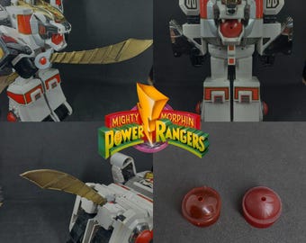 Mighty Morphin Power Rangers Deluxe White Tiger Zord, piezas impresas en 3D [1994]