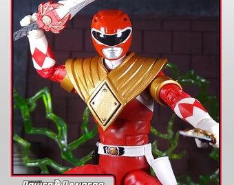 Hasbro Power Rangers Lightning Collection - Action Figure Red Ranger 15 Cm, Beast Morphers, Con Accessori E Teste Scambiabili