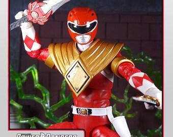 Hasbro Power Rangers Lightning Collection - Action Figure Red Ranger 15 Cm, Beast Morphers, Con Accessori E Teste Scambiabili
