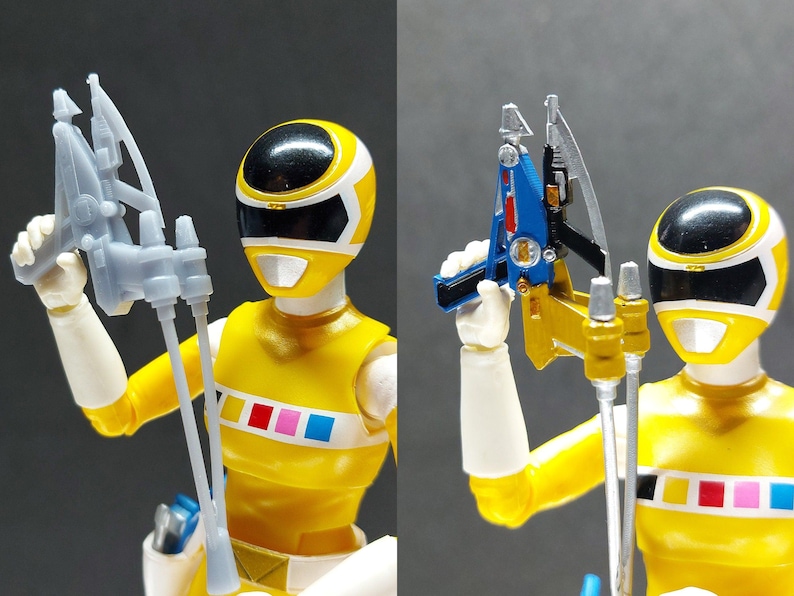 Power Rangers In Space - Combined Weapons | Quadro Blaster | Astro Axe | Lunar Lance | Satellite Stunner | Star Slinger | Spiral Saber