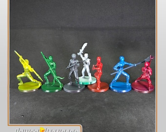 Heroes of the Grid - Five Star Squadron Rangers / Gosei Sentai Dairanger Miniatures | Epic Scale 50mm Miniature Tabletop Gaming