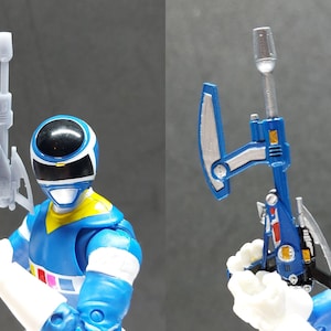 Power Rangers In Space - Combined Weapons | Quadro Blaster | Astro Axe | Lunar Lance | Satellite Stunner | Star Slinger | Spiral Saber