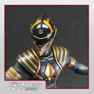 Boom Comics Power Rangers - Lightning Collection Black Death Ranger Painted Helmet | Created by Heroic Studios