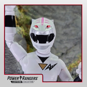 White Wild Force / Gaoranger Ranger Helmet | Lightning Collection / 1:12 Accessory | 3D Printed
