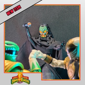 Mighty Morphin Power Rangers - Wizard of Deception Headsculpt and Wand | Lightning Collection 1/12 scale Accessory | 3D Printed