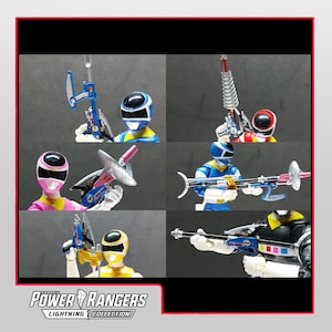 Power Rangers In Space - Combined Weapons | Quadro Blaster | Astro Axe | Lunar Lance | Satellite Stunner | Star Slinger | Spiral Saber