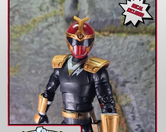 Power Rangers Ninja Storm - Crimson Thunder Ranger / Hurricaneger - KabutoRaiger Conversion Kit | Lightning Collection Accessories