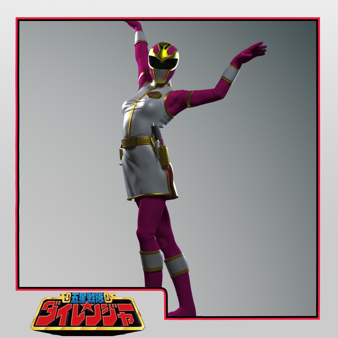 Power Rangers Diaranger Power Rangers Pink Squadron Rangers / Super Sentai Pink Dairanger | 1/6 ...