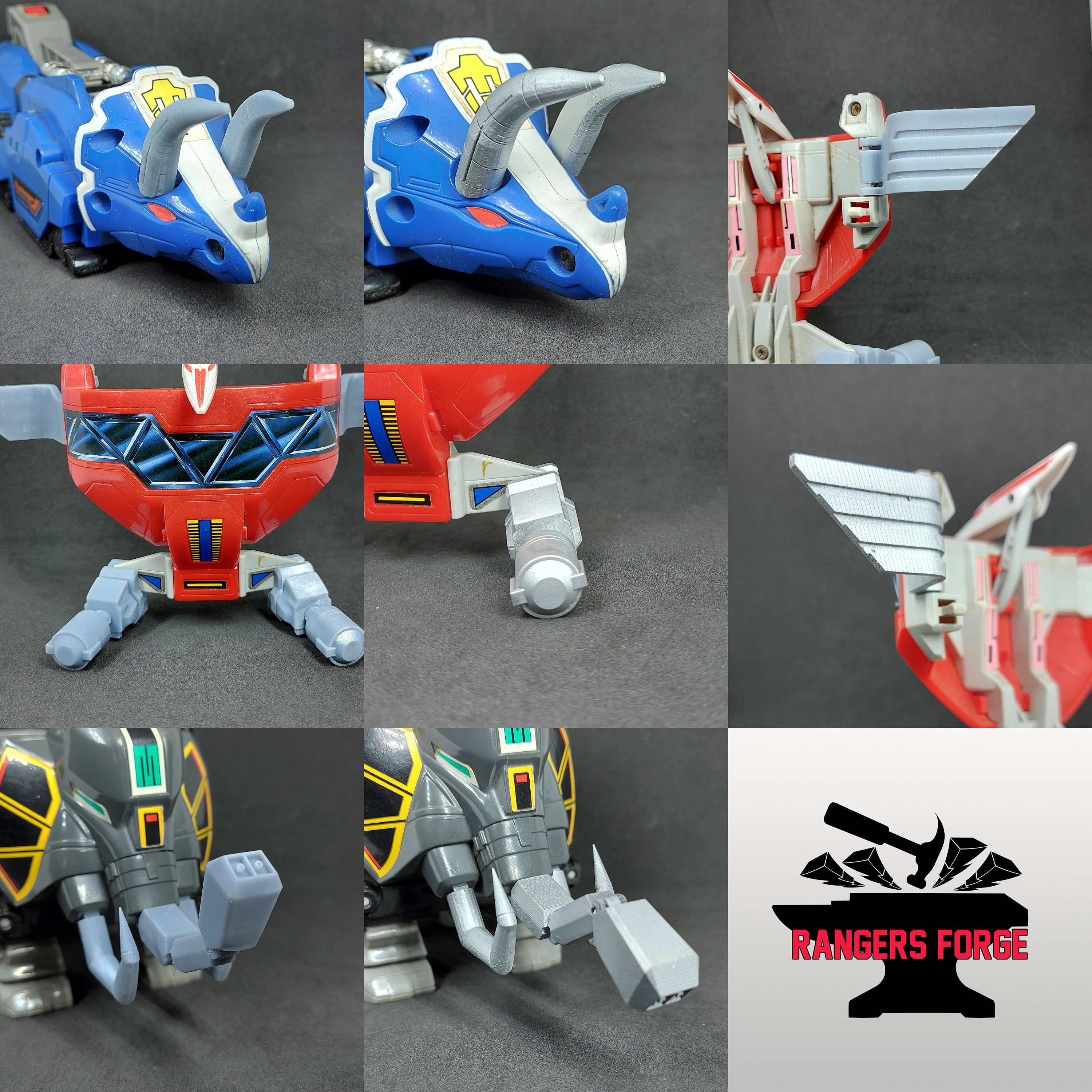 Mighty Morphin Power Rangers Deluxe Megazord 3D Printed Parts [1993 ...
