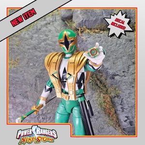 Power Rangers Ninja Storm - Green Samurai Ranger / Hurricaneger - Shurikenger Conversion Kit | Lightning Collection Accessories