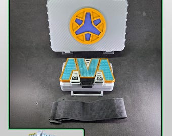 3D Printed & Painted Power Rangers Lightspeed Rescue Titanium Morpher with Case | Display Prop