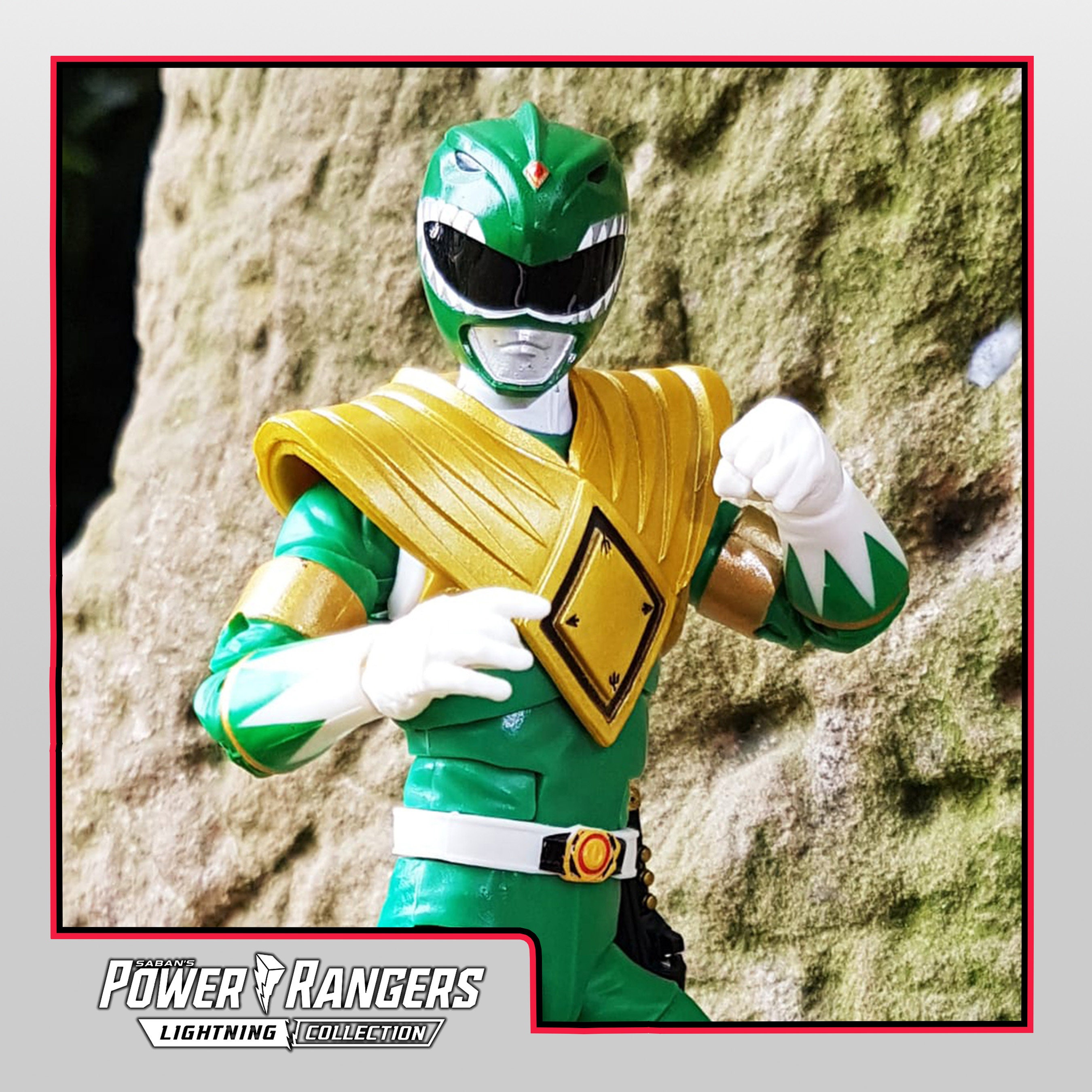 Power Rangers White-green Ranger Face off Official Men's