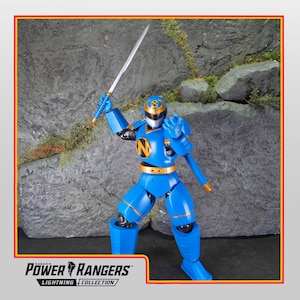 Figurine Power Rangers Lightning Collection - MMPR Ninja Blue Ranger (Hasbro) Neuve