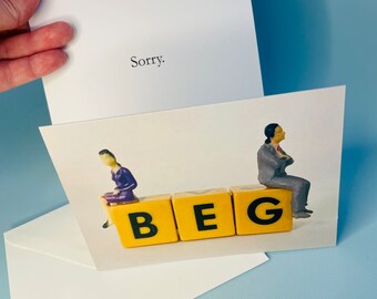 Assemblage I'm Sorry Card
