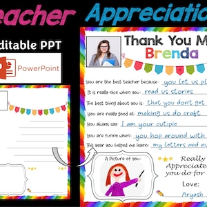 Teacher Appreciation Gift Printable Template, Staff Appreciation Week, Teacher Thank You, Teacher Coloring Page, All About My Teacher