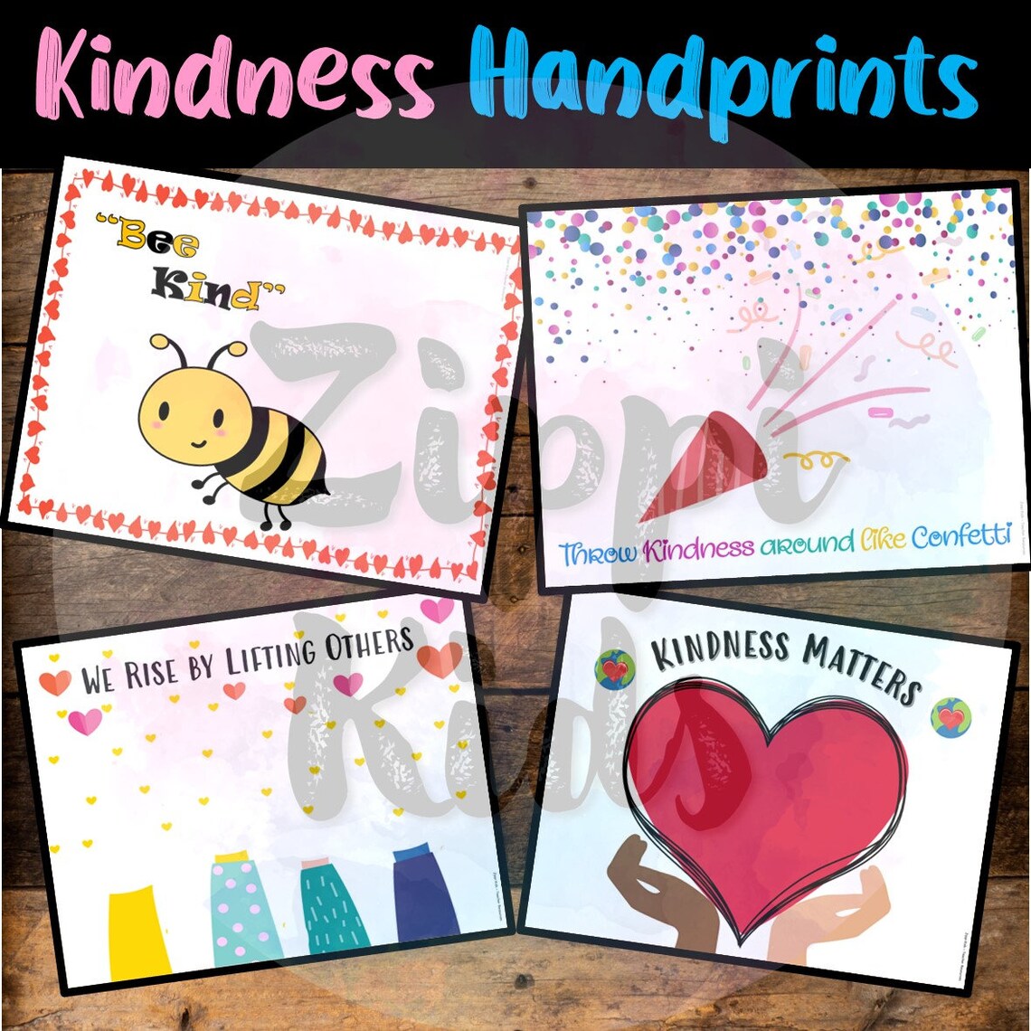 Kindness Handprint Art Craft Activities, Kindness Week Art Project — free download