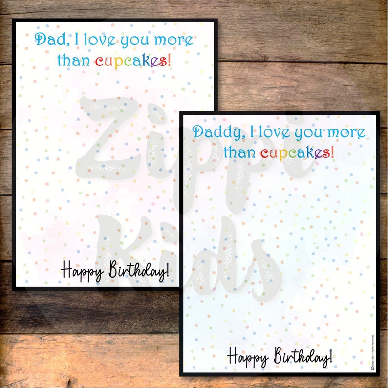 Carte d’empreinte de main d’anniversaire de papa, cadeau artisanal de joyeux anniversaire de papa, artisanat de bricolage imprimable pour l’anniversaire du père, empreinte de main de cupcake, souvenir image 4