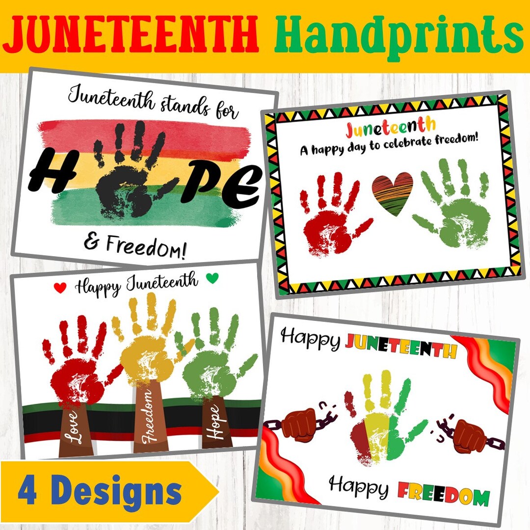 Juneteenth handprint craft juneteenth activities for kids juneteenth