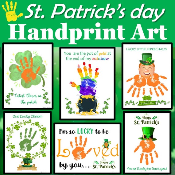 st patricks day hand prints