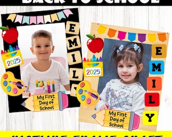 First Day of School Picture Frame Craft, Keepsake Photoframe (PDF and PowerPoint)