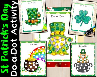 St. Patrick's Day Do-A-Dot Activity, Fine Motor Skills (Digital Download)