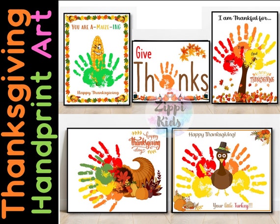 Thanksgiving Handprint Keepsake Art Thanksgiving Greeting