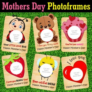 Personalised Mothers Day for Mom |  Mothers Day Craft Photo frame, Gift for Mom/Nana/Gigi, Mothers day card
