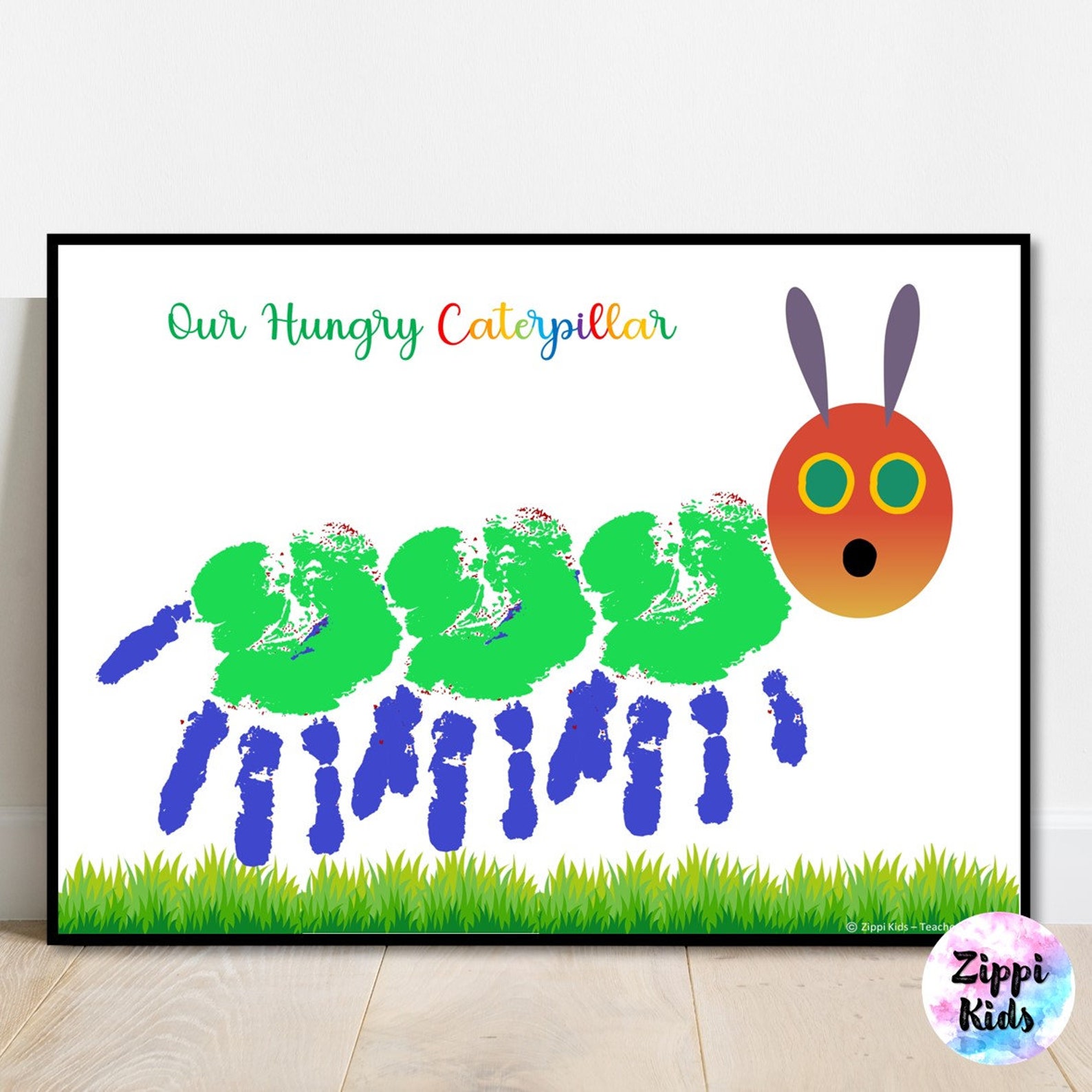 Hungry Caterpillar Handprint Keepsake Art Craft Hungry Etsy
