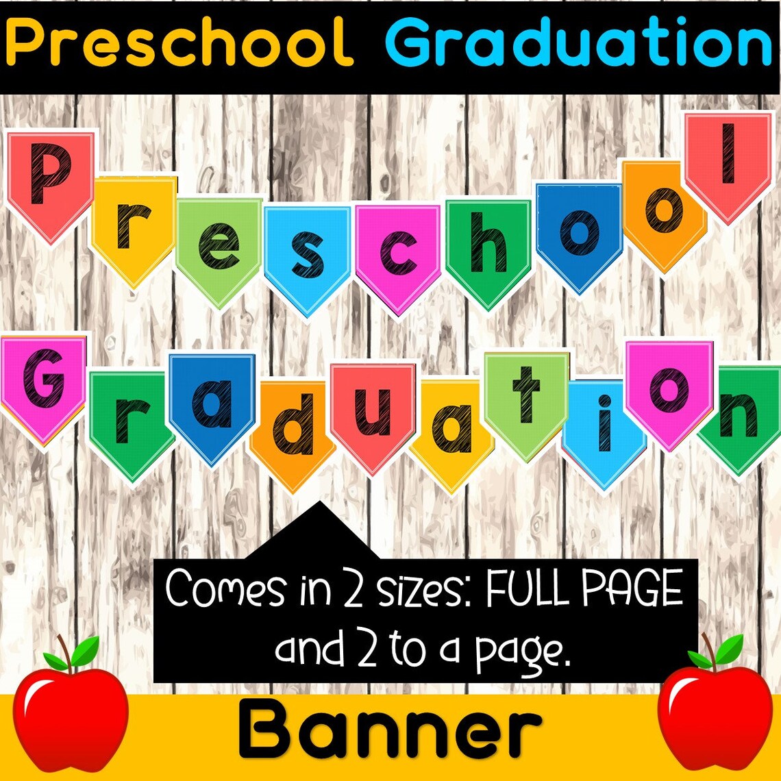 Preschool Graduation Banner, Graduation Ceremony Sign, Graduation
