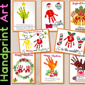 Christmas Handprint Art, Keepsake Art, Christmas Activities, Christmas Craft, Printable Holiday Handprint for Pre-k, Preschool, Toddler