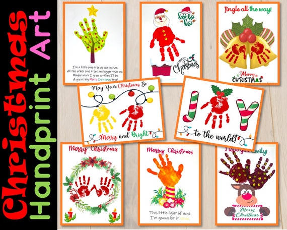 Christmas Handprint Craft Christmas Crafts for Kids Christmas Handprint Art  Christmas Preschool Craft Christmas Craft Printable 