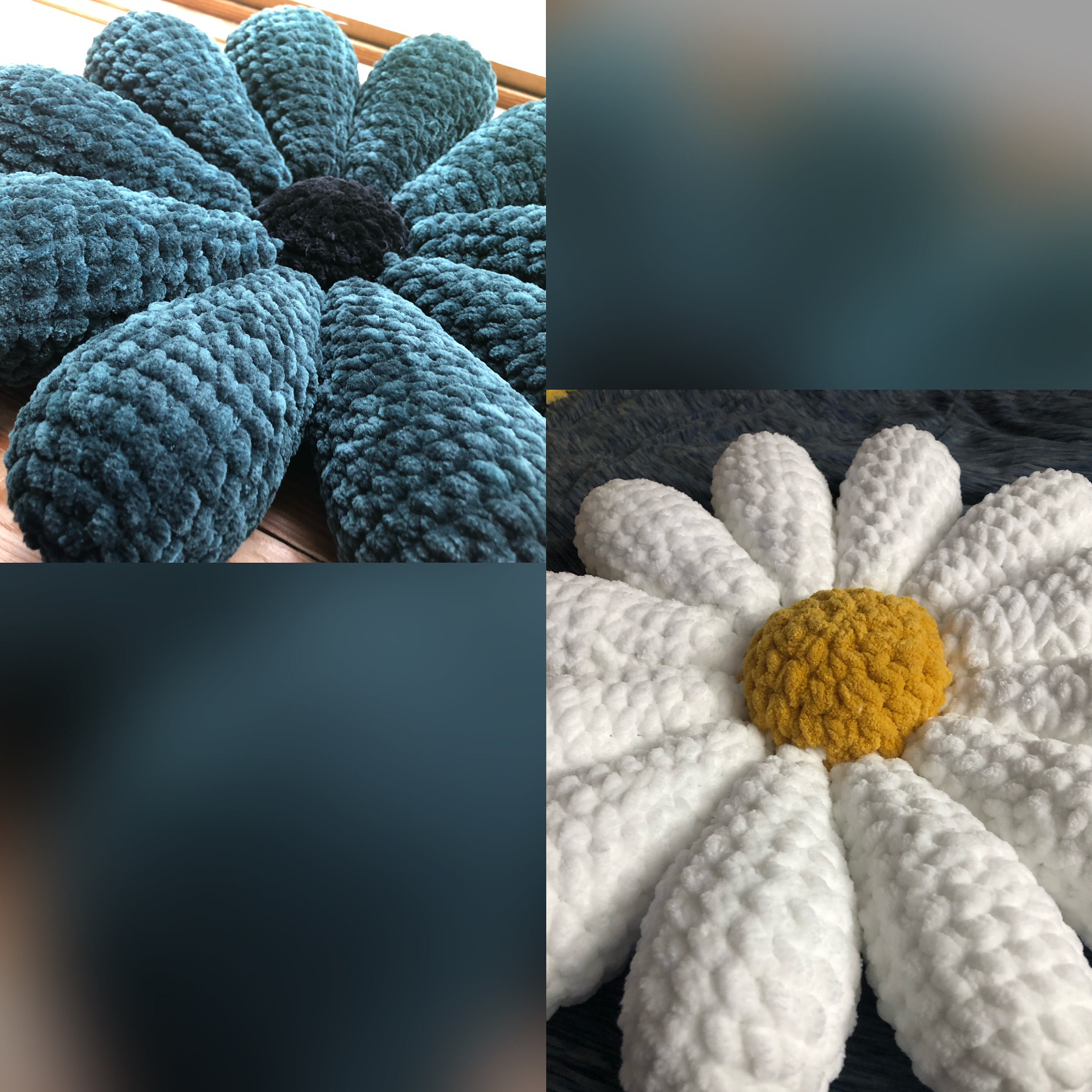Crochet pillow inspired by Takashi Murakami flowers : r/crochet