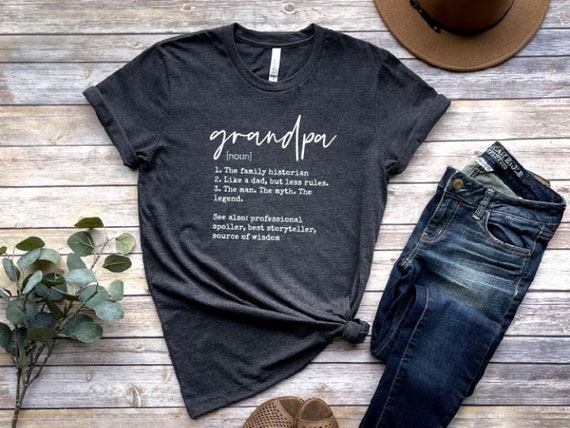 Grandpa Definition T-shirt as Christmas Gift for Grandpa - Etsy