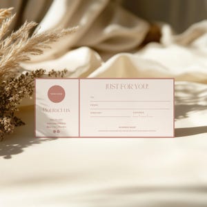 Modelo de vale-presente editável, cartão-presente para salão de beleza e beleza, unhas de esteticista, cartão de recompensa ao cliente, cartão-presente com desconto Canva, 8,5 x 3,5