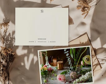 Editable Handwritten Blank Note Card for Florist Thank You, Digital Download Stationery Message Card, Printable Flower After Care, 4x9, 7x5