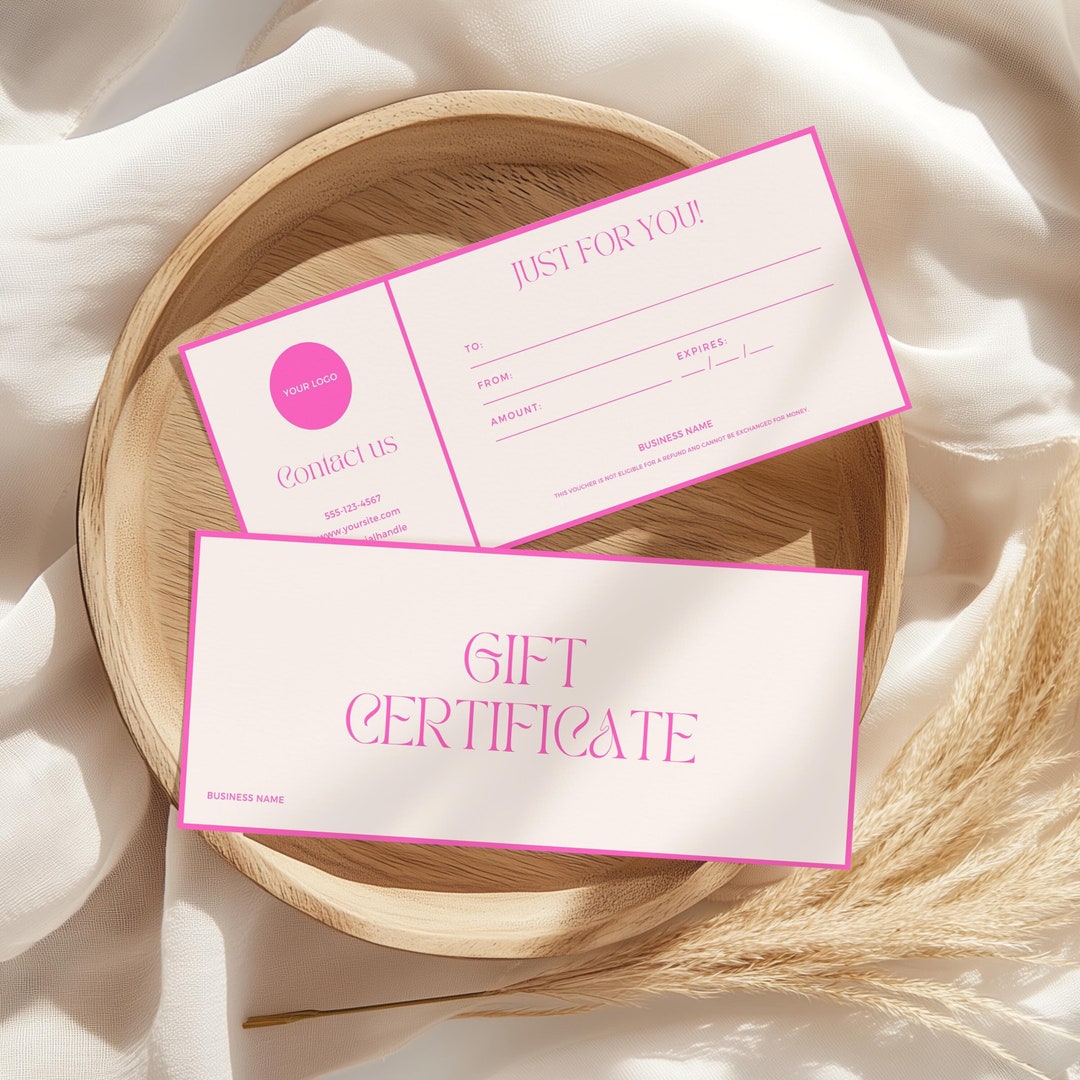 Editable Gift Certificate Template, Esthetician Beauty Salon Gift Card ...